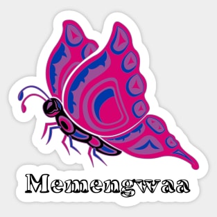 Memengwaa (Butterfly) Bisexual Pride Sticker